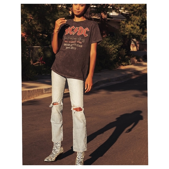 Rolla's Original Straight Faded Light Wash Distressed High Rise Jeans Size 25 - Picture 7 of 7